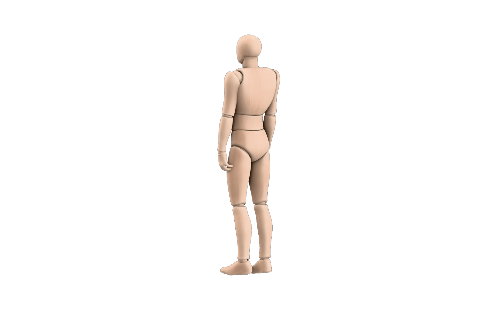 An evaluated pose from an FBX animation generated by Hunyuan Motion.