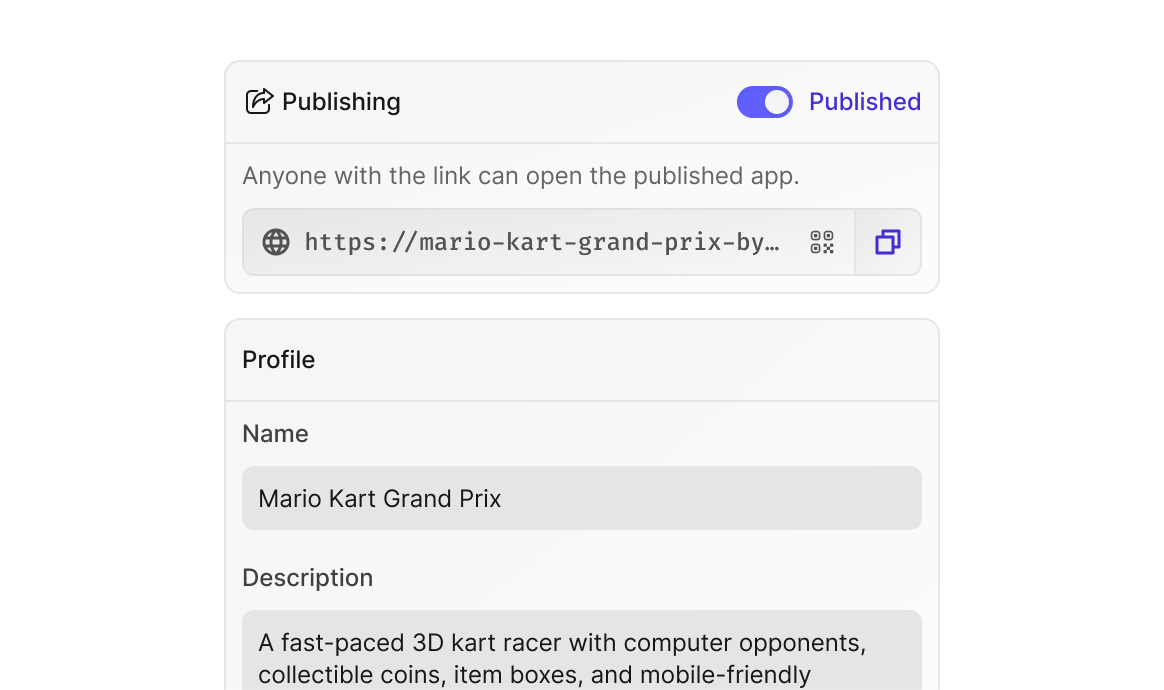Fuser apps publish UI