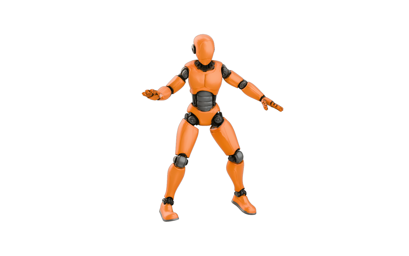 Character rigged and posed using native Meshy Rigging: feature preset.