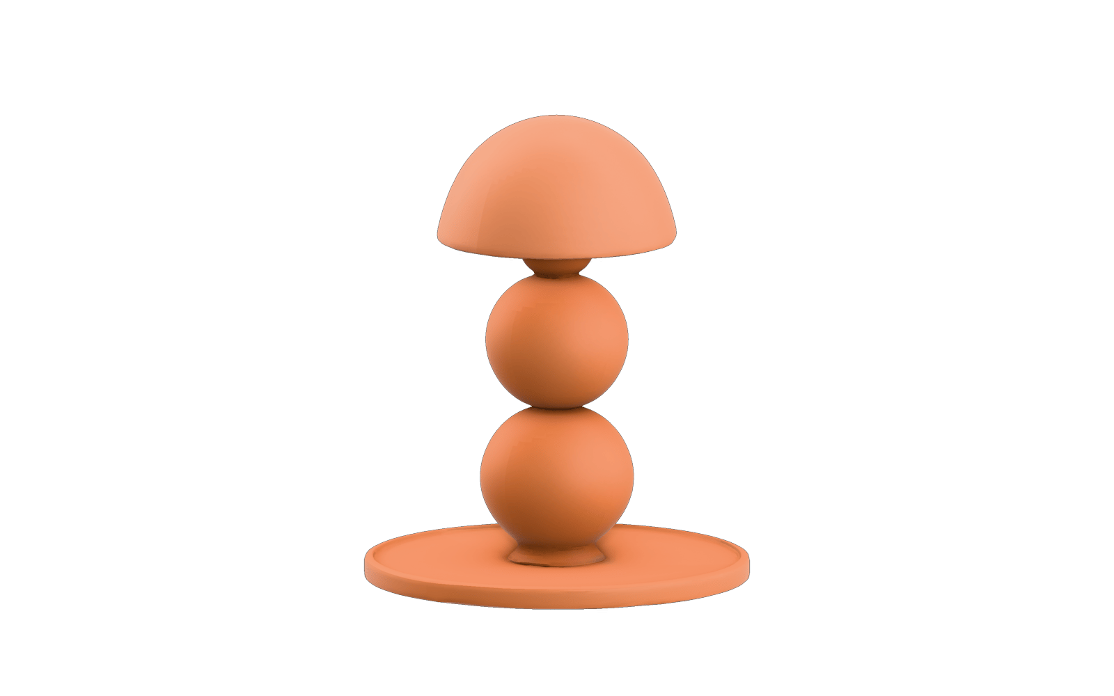 Terracotta lamp remeshed with bottom origin and target scale