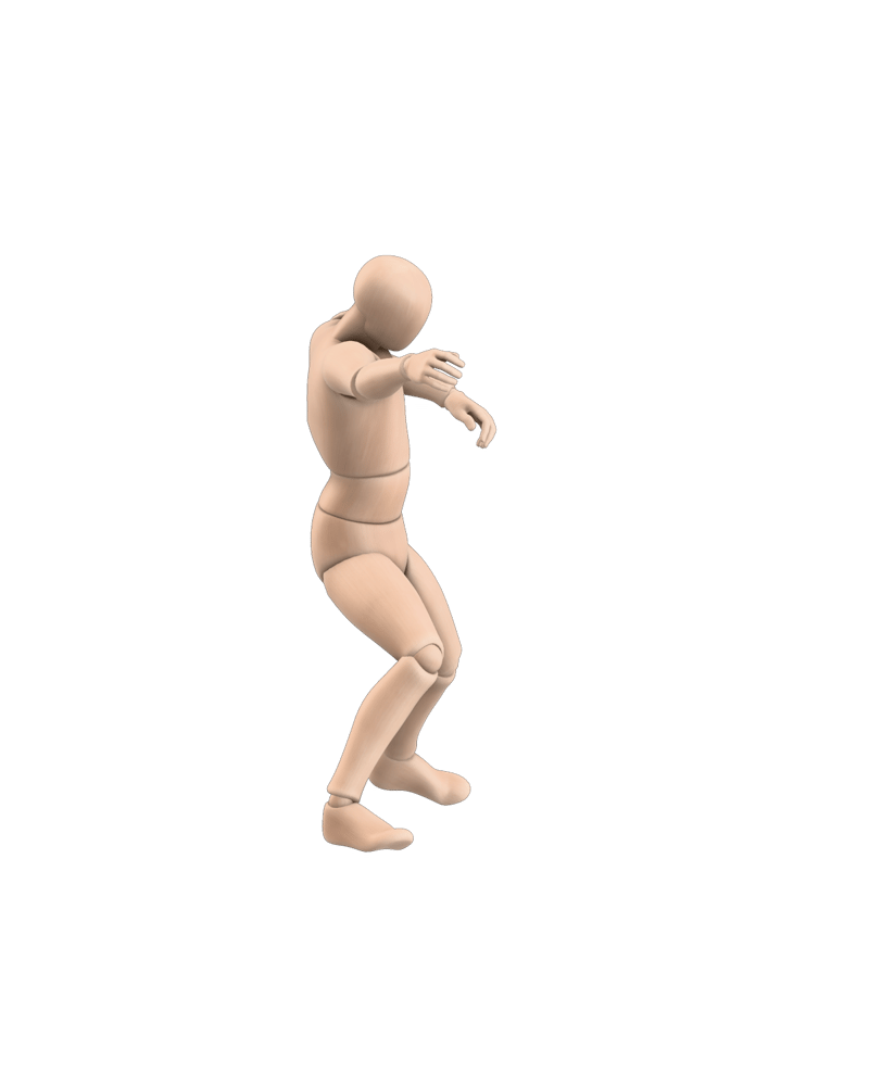 Martial arts stance generated by Hunyuan Motion.