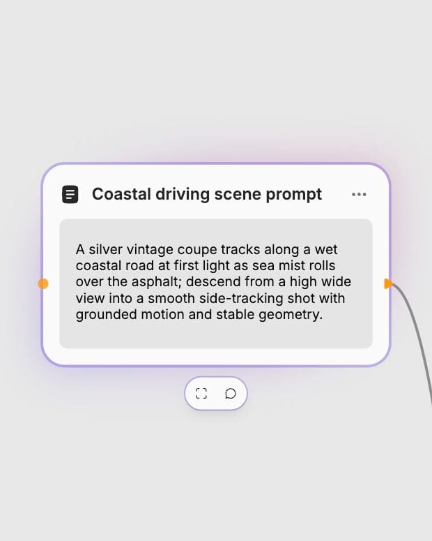 A local Fuser text prompt connected to a Kling 1.6 Video workflow.