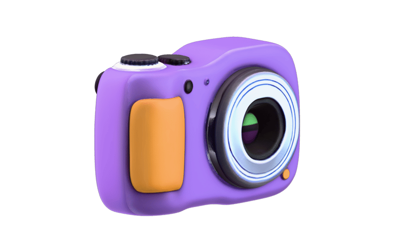 Purple and mustard camera reconstructed with higher octree resolution