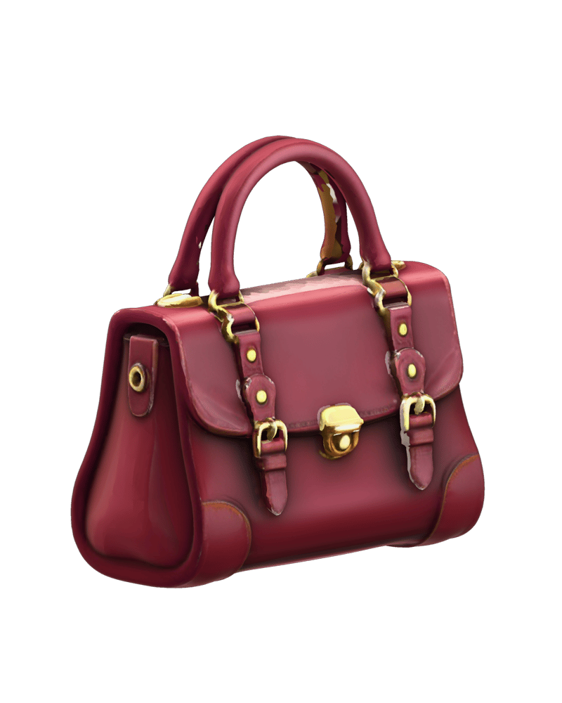 Oxblood leather satchel reconstructed from multiple reference views