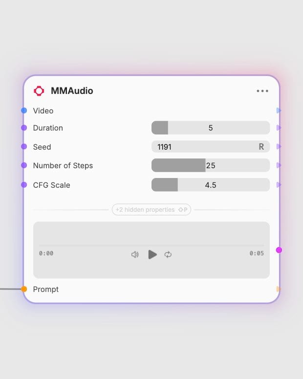 MMAudio: Export Synchronized Audio. Real local Fuser canvas capture.