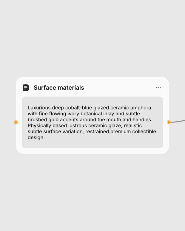 Material description connected to Meshy Retexture