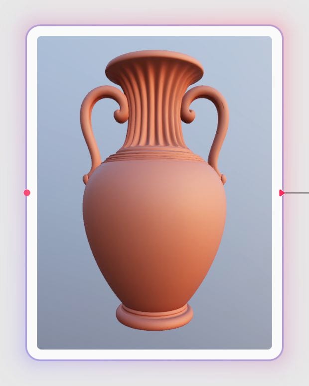 Source amphora mesh in the local Fuser canvas