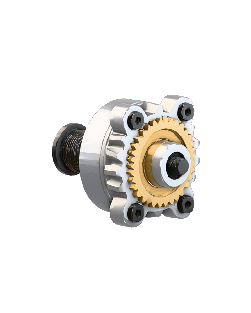 Mechanical gearbox remeshed with triangle topology