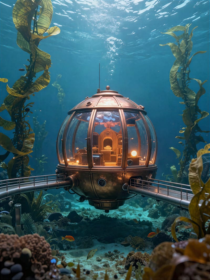 Underwater observatory concept enhanced using Topaz Bloom 2.