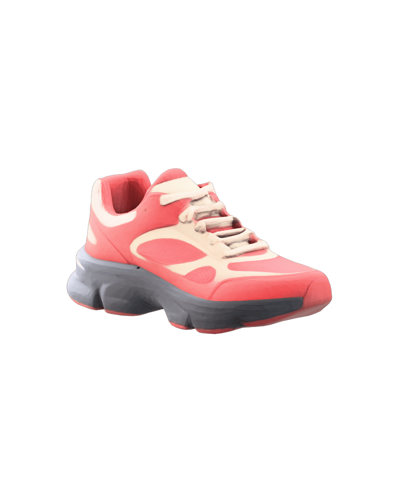 Coral and cream trainer reconstructed by SAM 3D