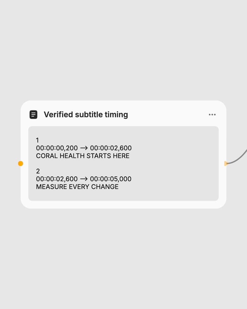 veed subtitles workflow direction or secondary input