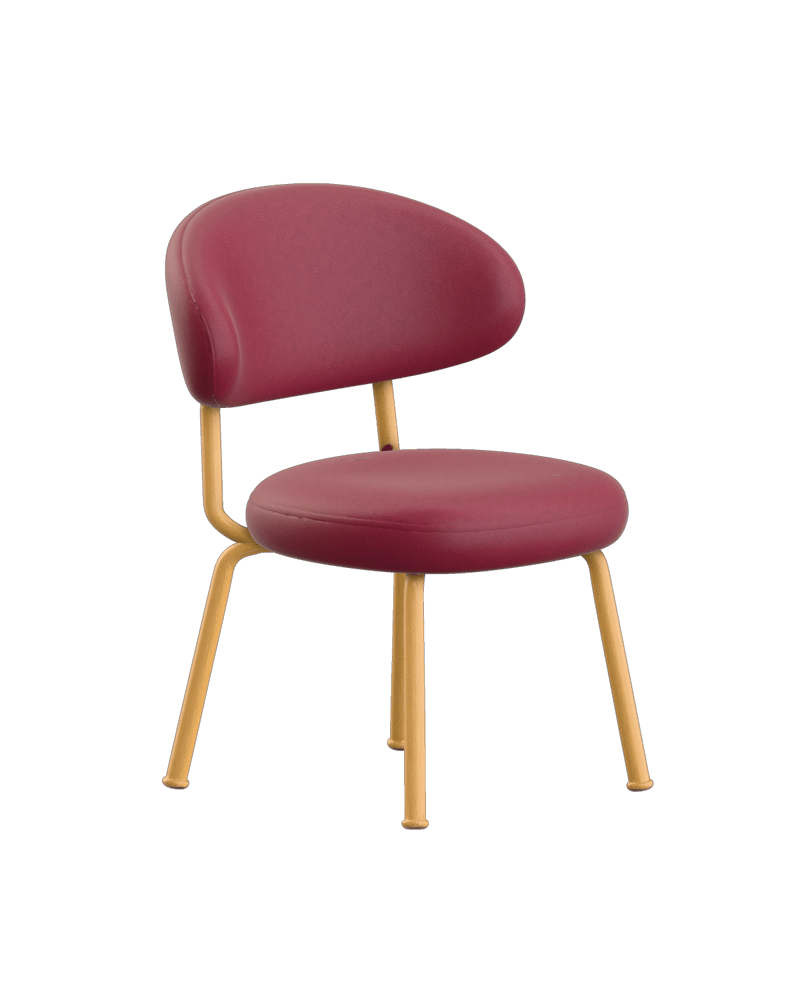 Burgundy upholstered chair retextured with original UV coordinates