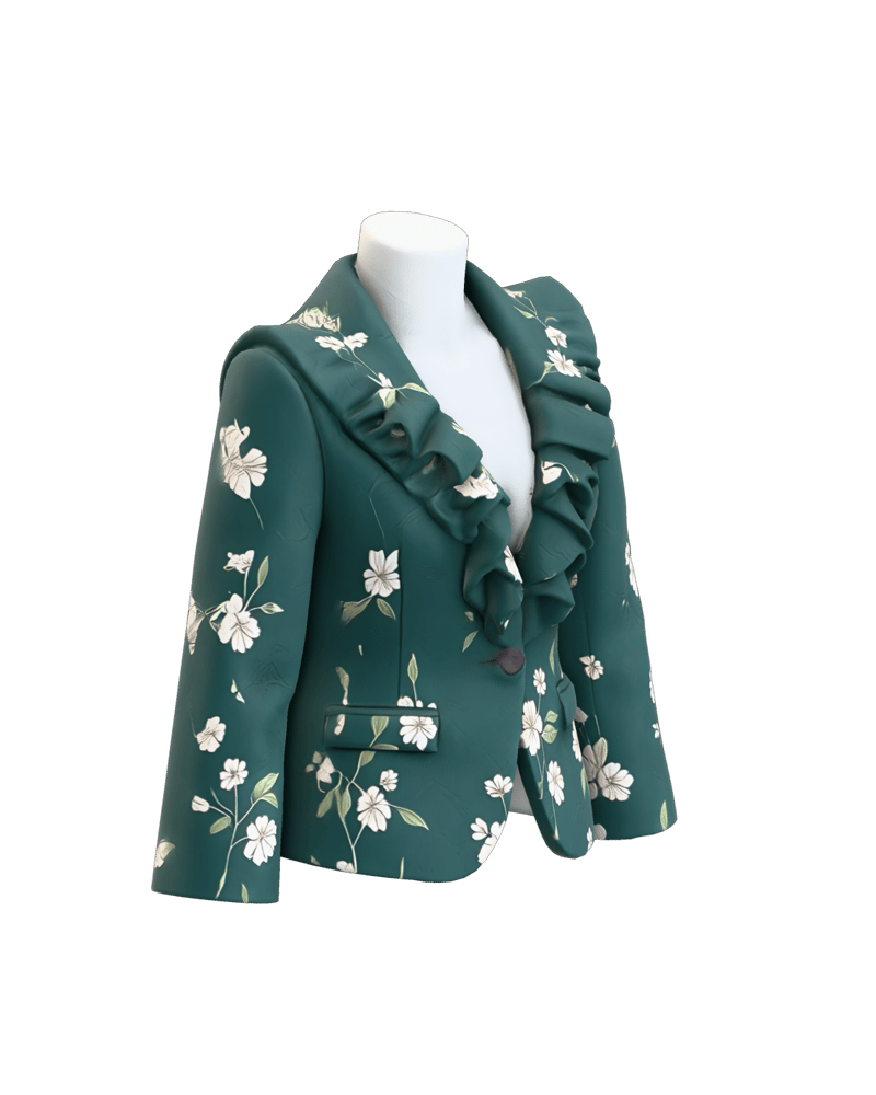 Emerald floral blazer generated with Rodin