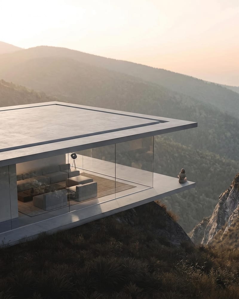 Sculptural interior visualization