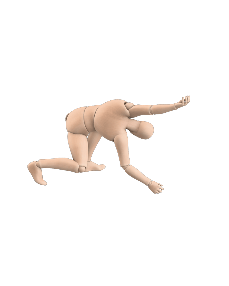 Contemporary floorwork pose generated by Hunyuan Motion.