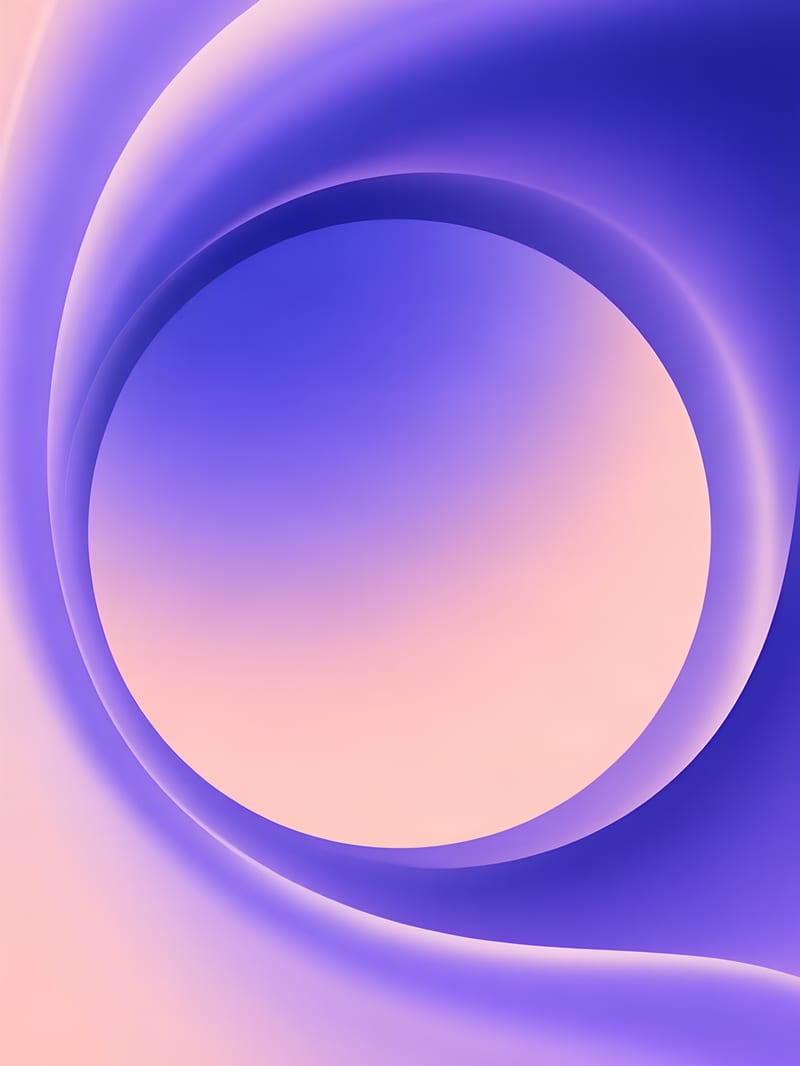 Violet, blue and peach circular gradient artwork processed with Recraft Upscale.