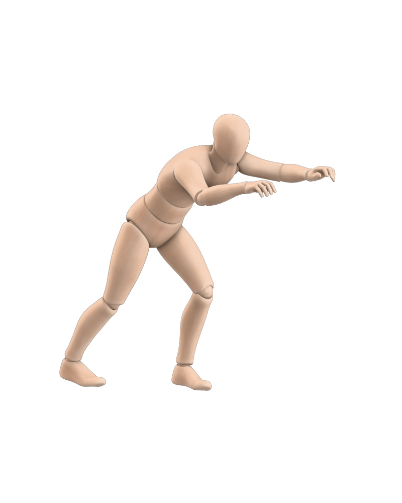 Physical resistance pose generated by Hunyuan Motion.